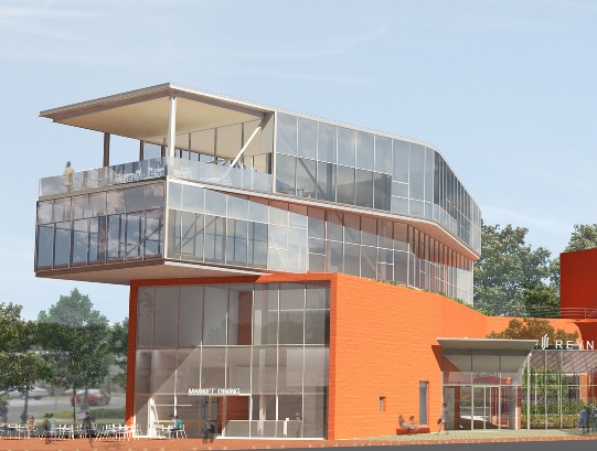 Exterior view of The Kitchens at Reynolds, downtown Richmond, VA